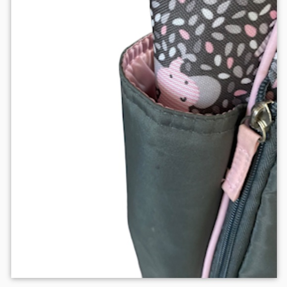 Babyboom baby bag elephant pink and gray has a lot of pockets - Picture 3 of 8